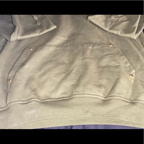 LIKE- NEW MENS OLIVE HOODIE - Picture 3 of 5